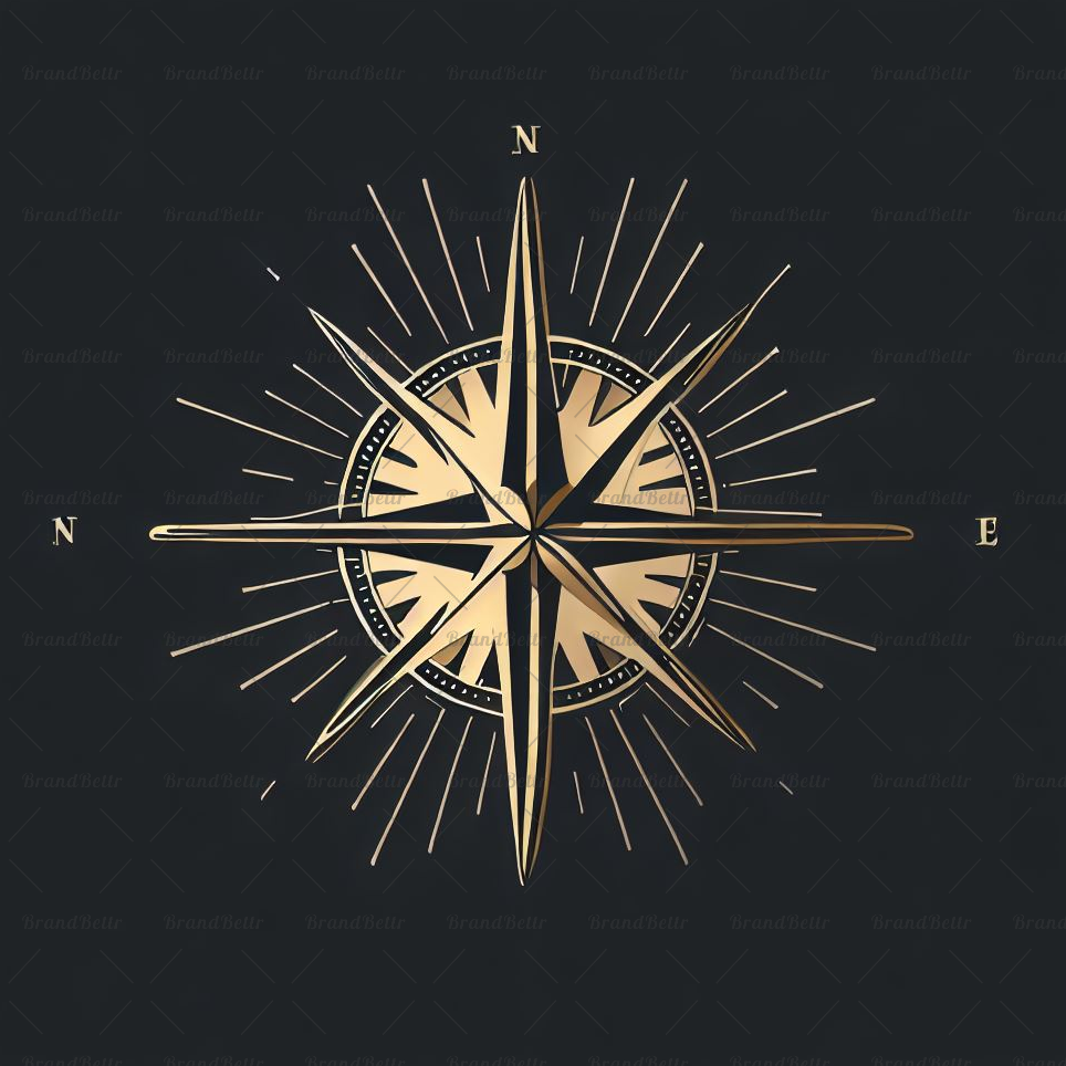 Kompass und Sonnenstrahlen